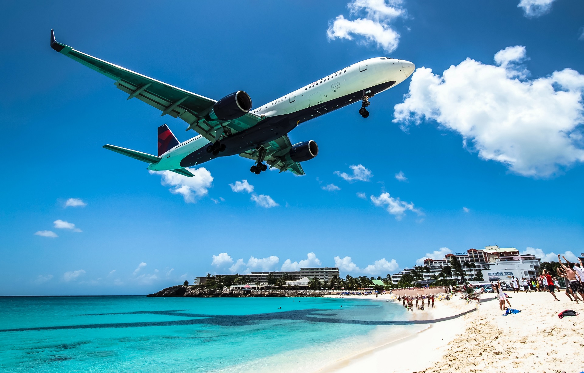 St Martin Airport Takeoff