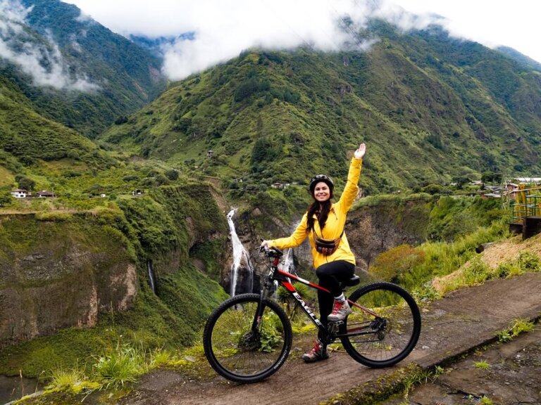 Cycling the Ruta de las Cascadas in Baños, Ecuador