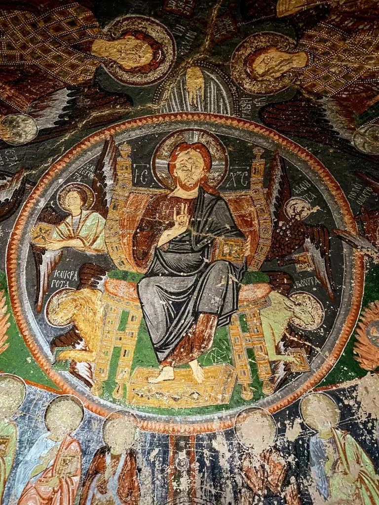 colourful religious fresco 