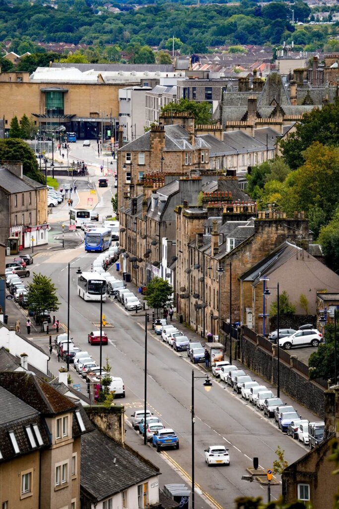 View of the main street in Stirling