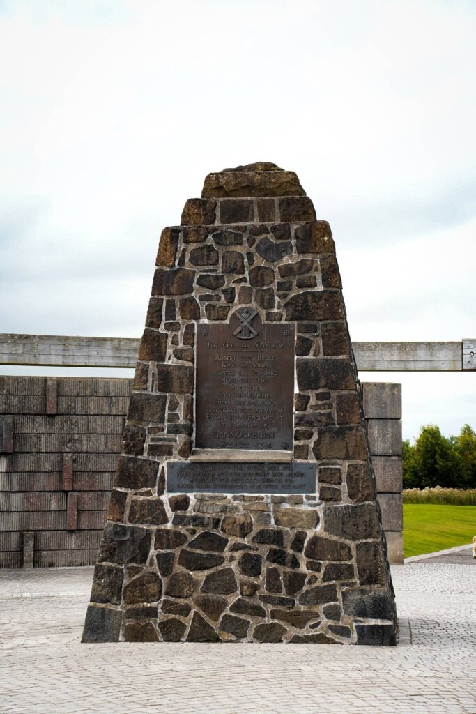 Monument at the Battle of Bannockburn Visitor Centre in Scotland