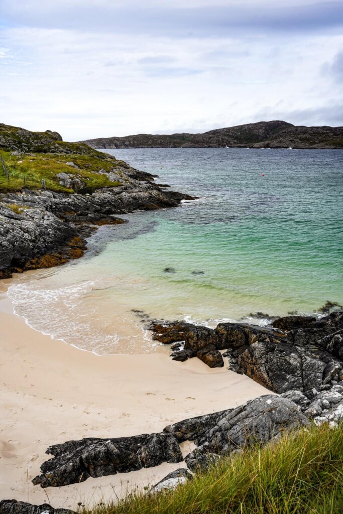 Achmelvich Bay along the NC500 in Scotland