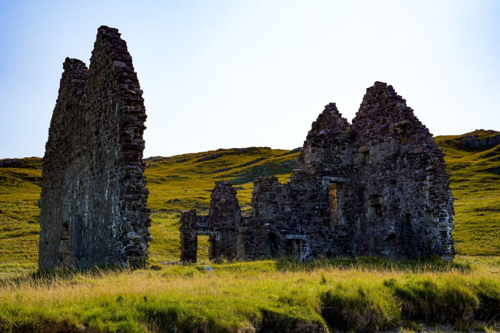 Ruins of Calda House in Scotland