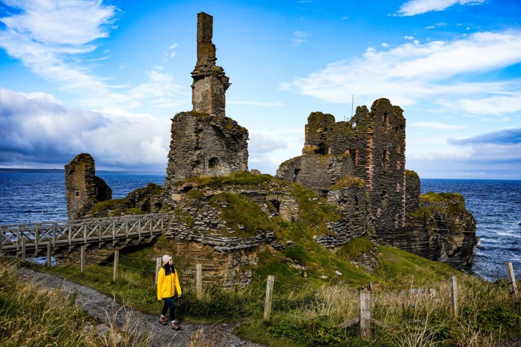 Castle Sinclair Girnigoe Ruins in Scotland