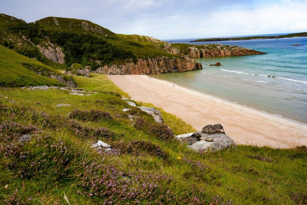 Ceannabeinne Beach NC500 in Scotland