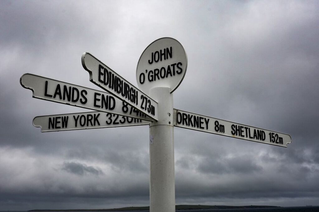 John O' Groats Signpost in Scotland