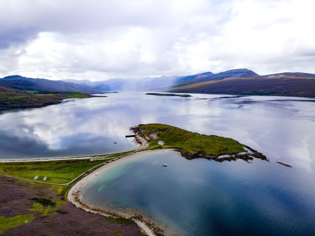 Loch Eriboll and Ard Neackie Lime Kilns in Scotland