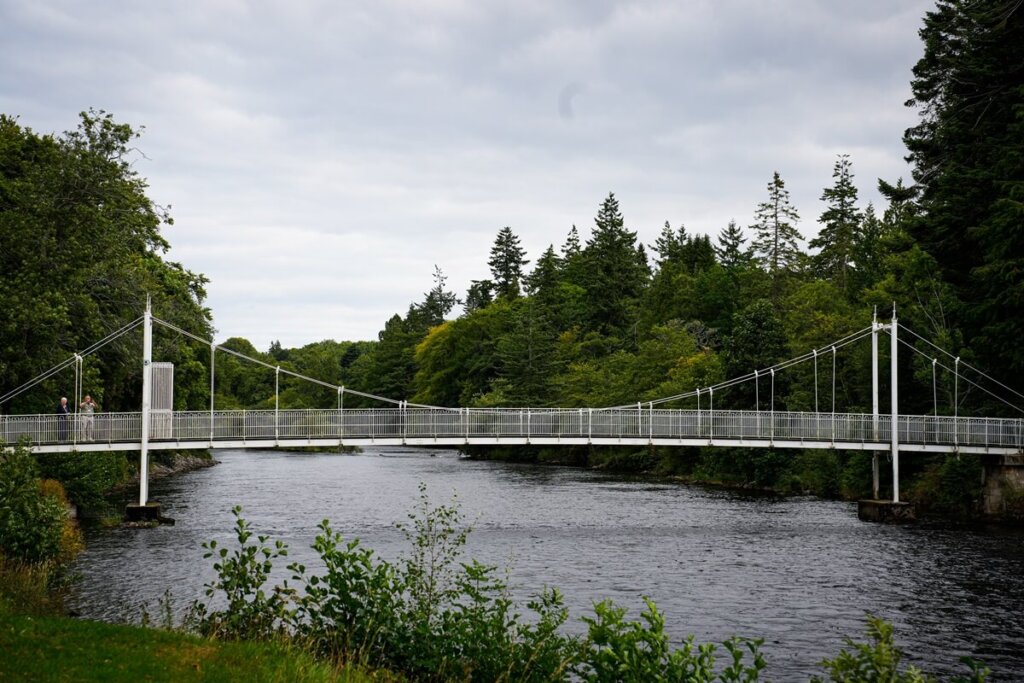 A bridge crossing River Ness in Inverness