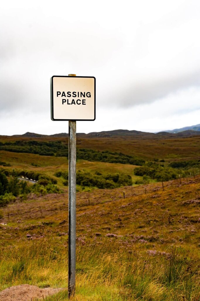 Passing Place sign in Scotland