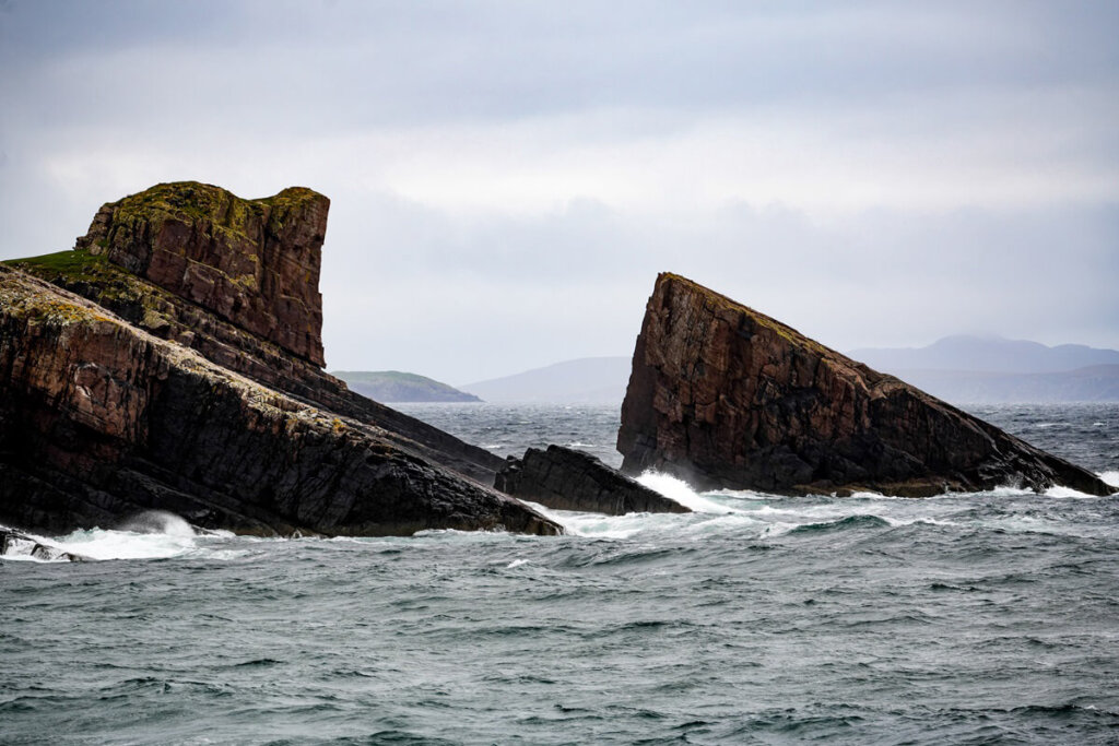 Split Rock formation in Scotland