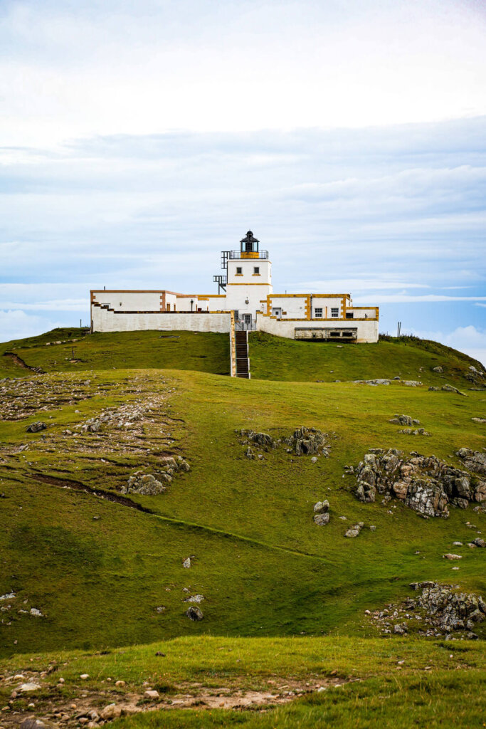 Strathy Point Lighthouse in Scotland