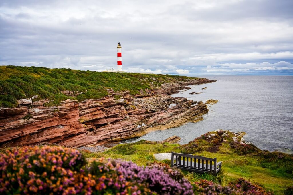 Tarbat Ness Lighthouse in Scotland