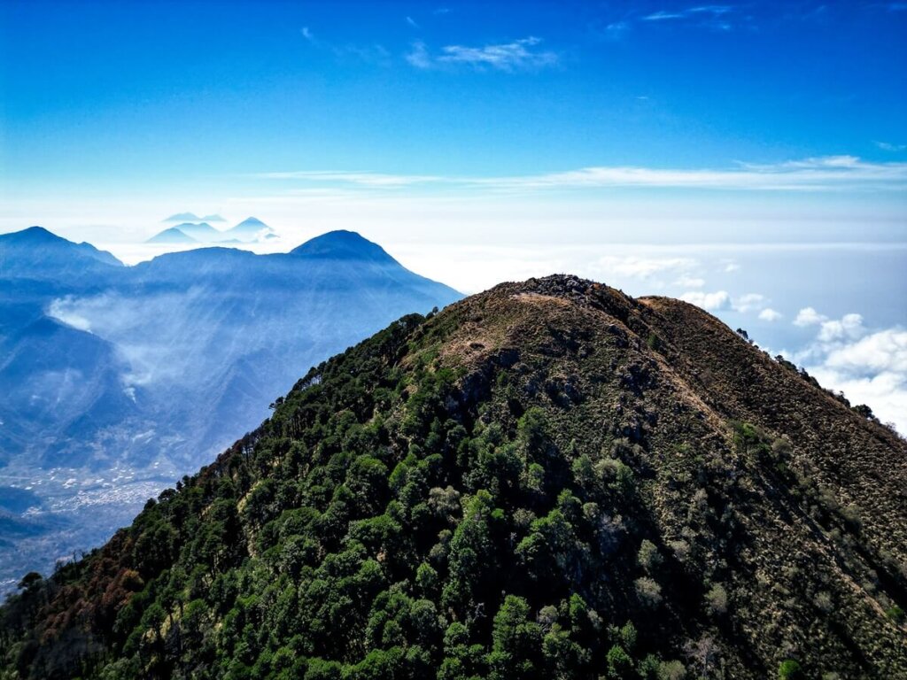 The summit of Volcan Santa Maria in Xela Guatemala