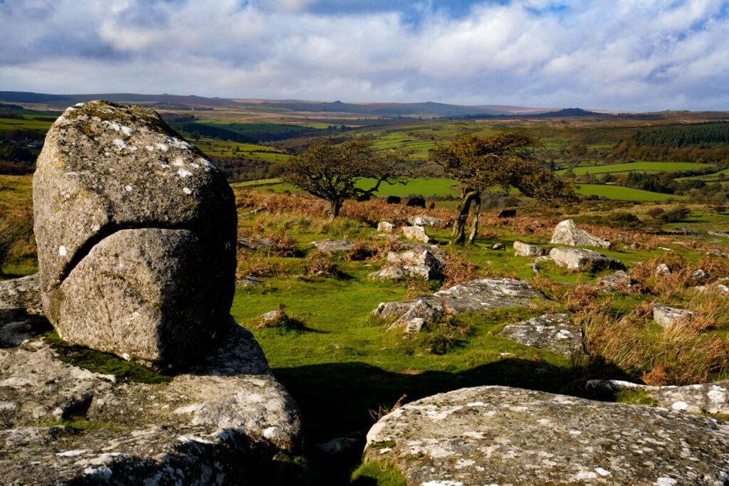 Dartmoor National Park moorland view