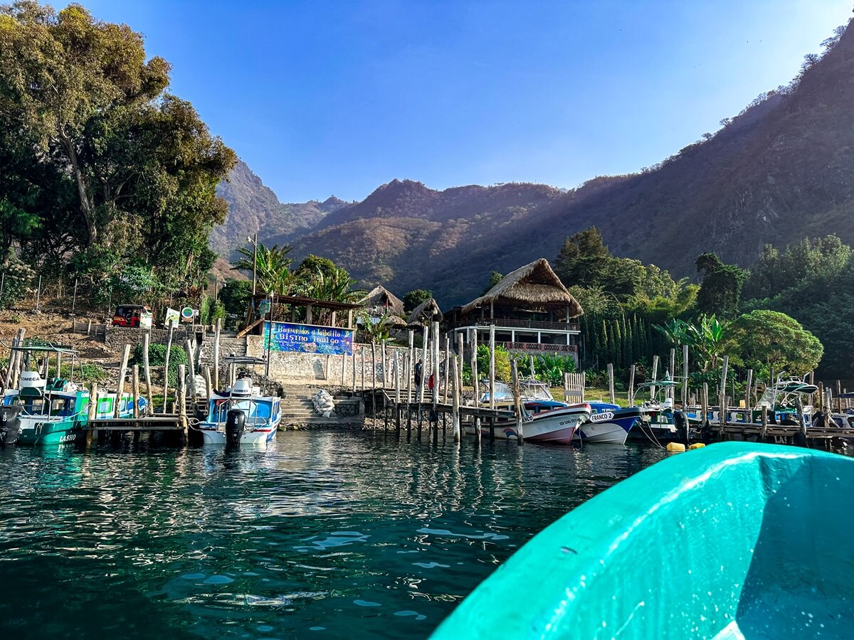 Water taxi at Lake Atitlan in Guatemala