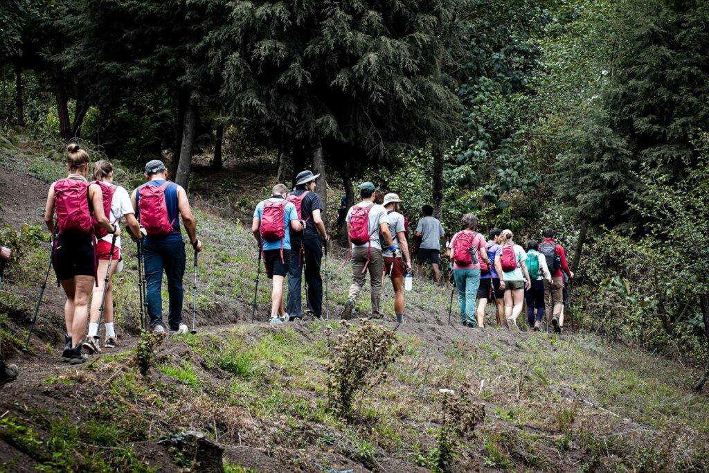 group of hikers on Acatenango Volcano