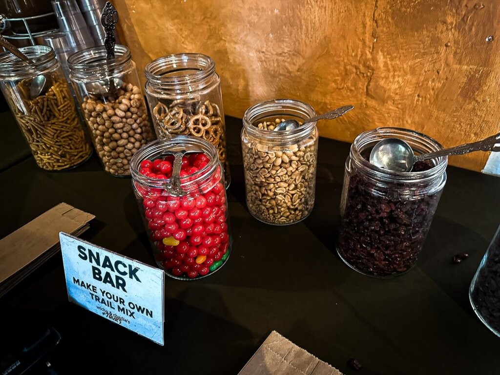 various nuts and dried fruit in jars