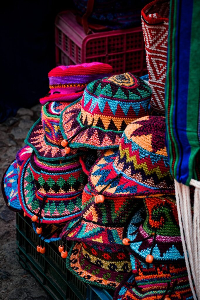 colourful products at Chichi market in Guatemala