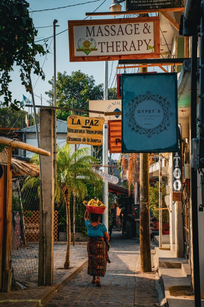 Street in San Marcos La Laguna