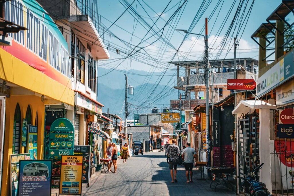 Street in San Pedro la Laguna on Lake Atitlan