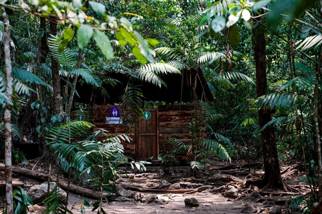 Changing rooms in Semuc Champey Guatemala