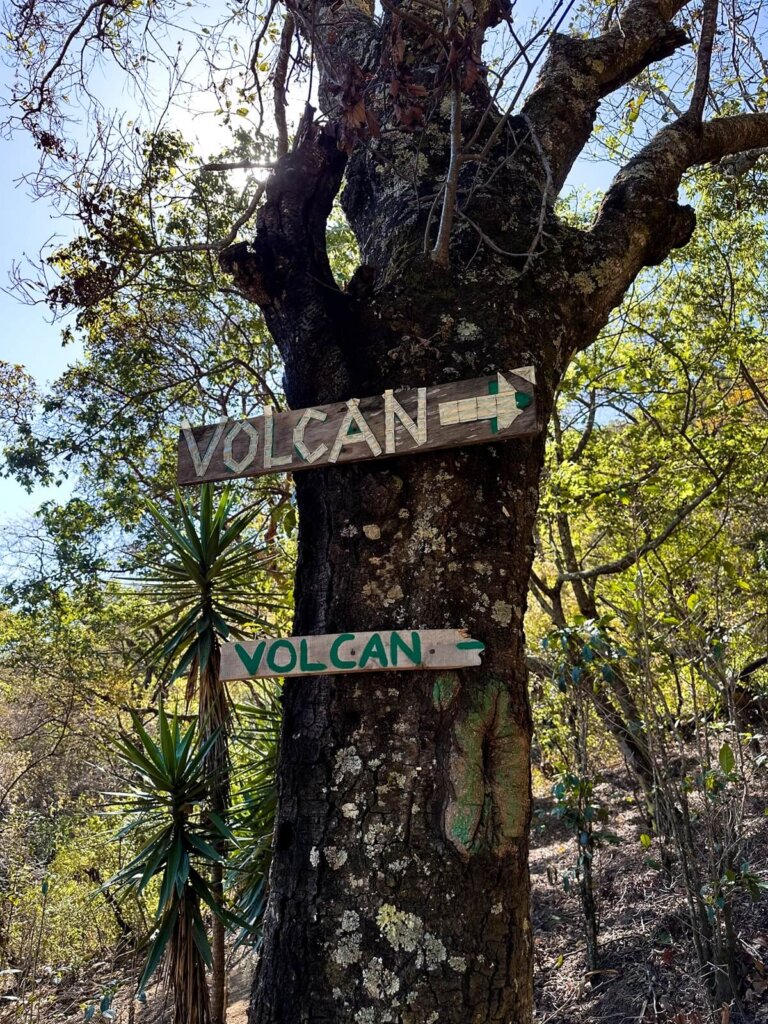 Sign towards Volcan San Pedro