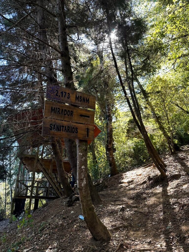 Mirador (Viewpoint) sign to Volcan San Pedro