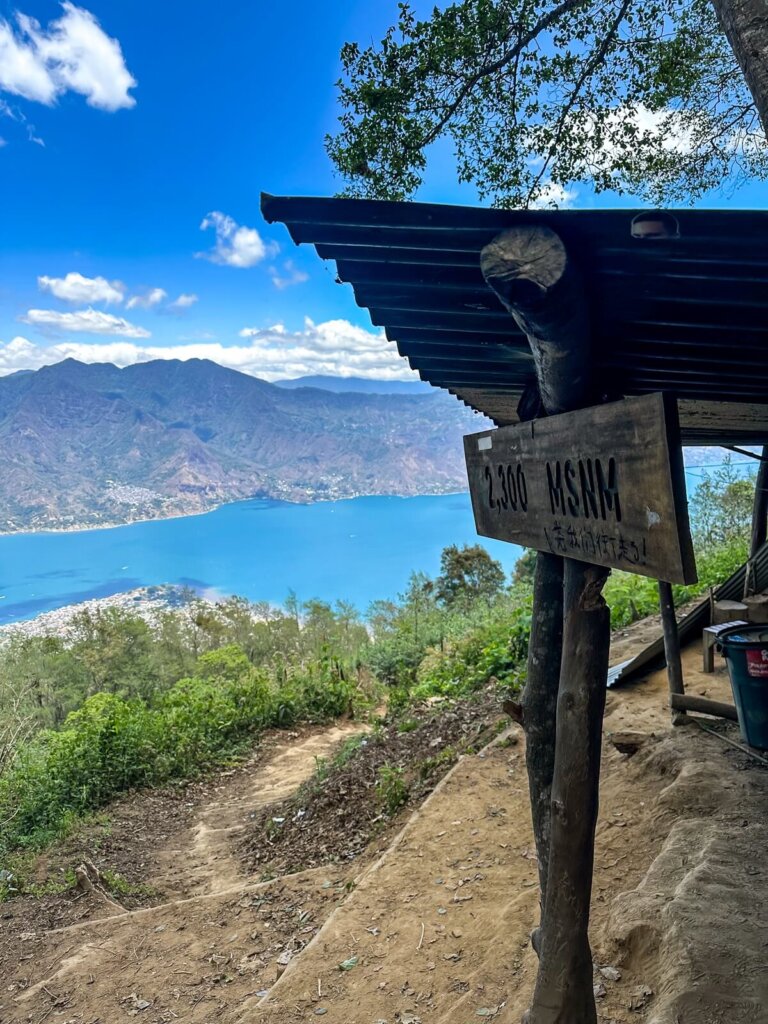 Lake Atitlan view from 2,300 m