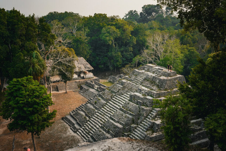 Temple in Yaxha Ruins in Guatemala