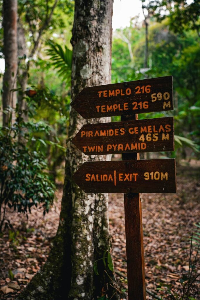 Signs in Yaxha Maya Site