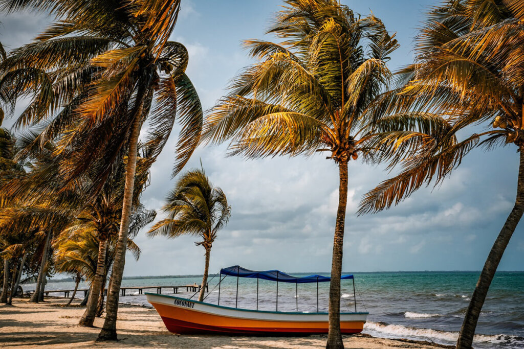 Beach in Hopkins in Belize