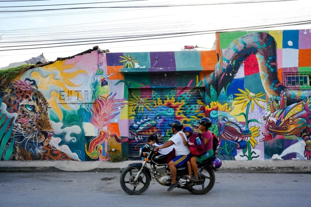 Mural in Tulum Mexico