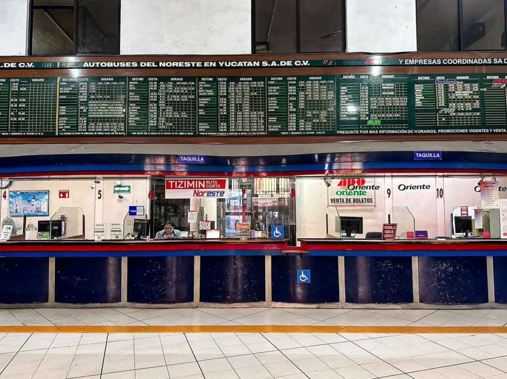 Bus station in Merida Mexico