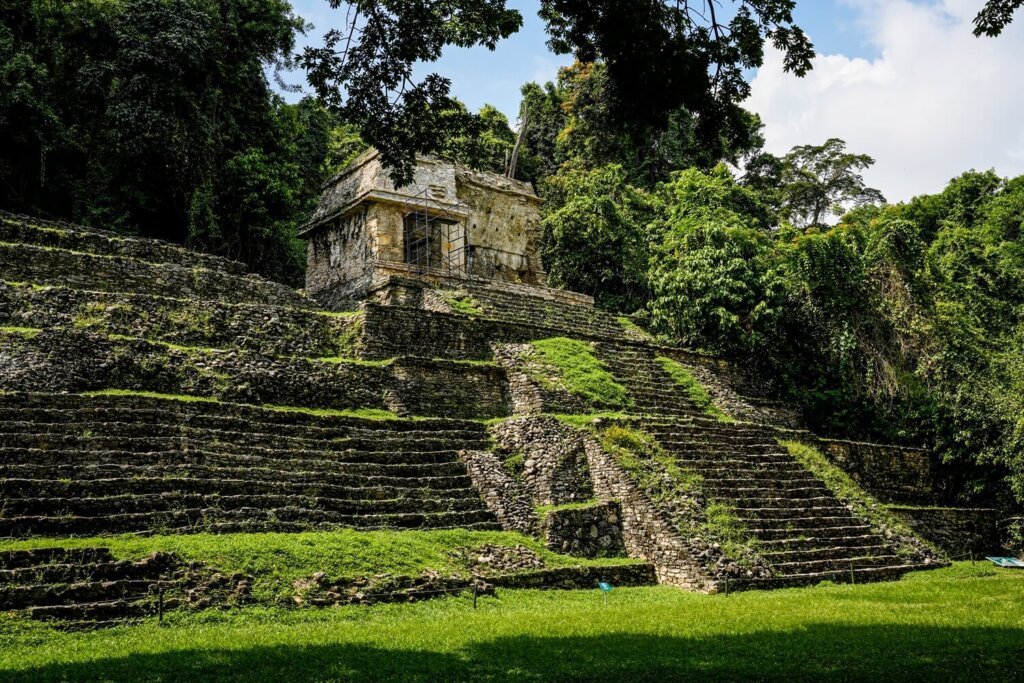Palenque Maya ruins in Chiapas Mexico