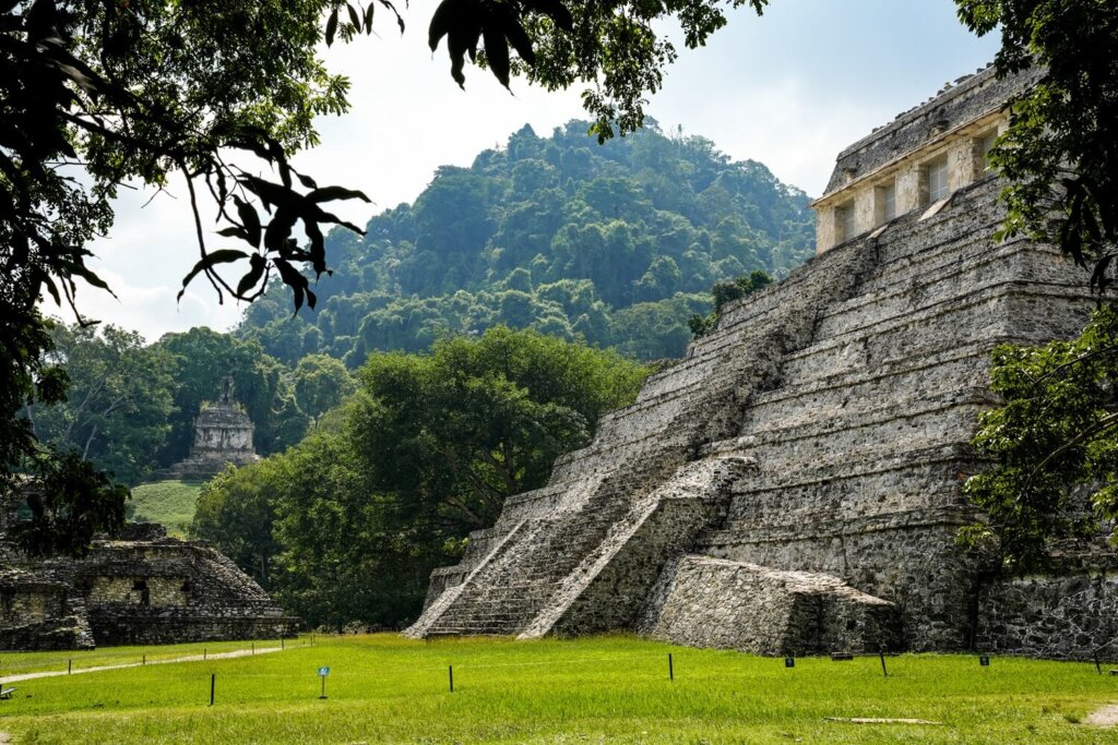 Maya temple pyramid in Palenque
