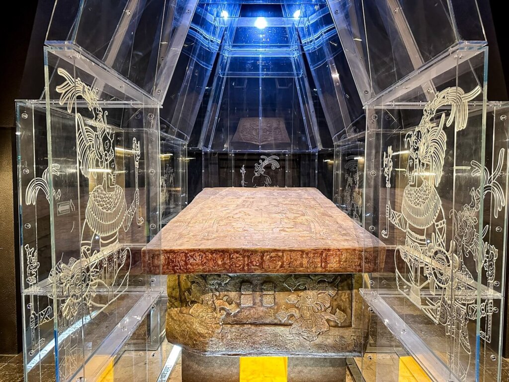 King Pakal's tomb in Palenque museum