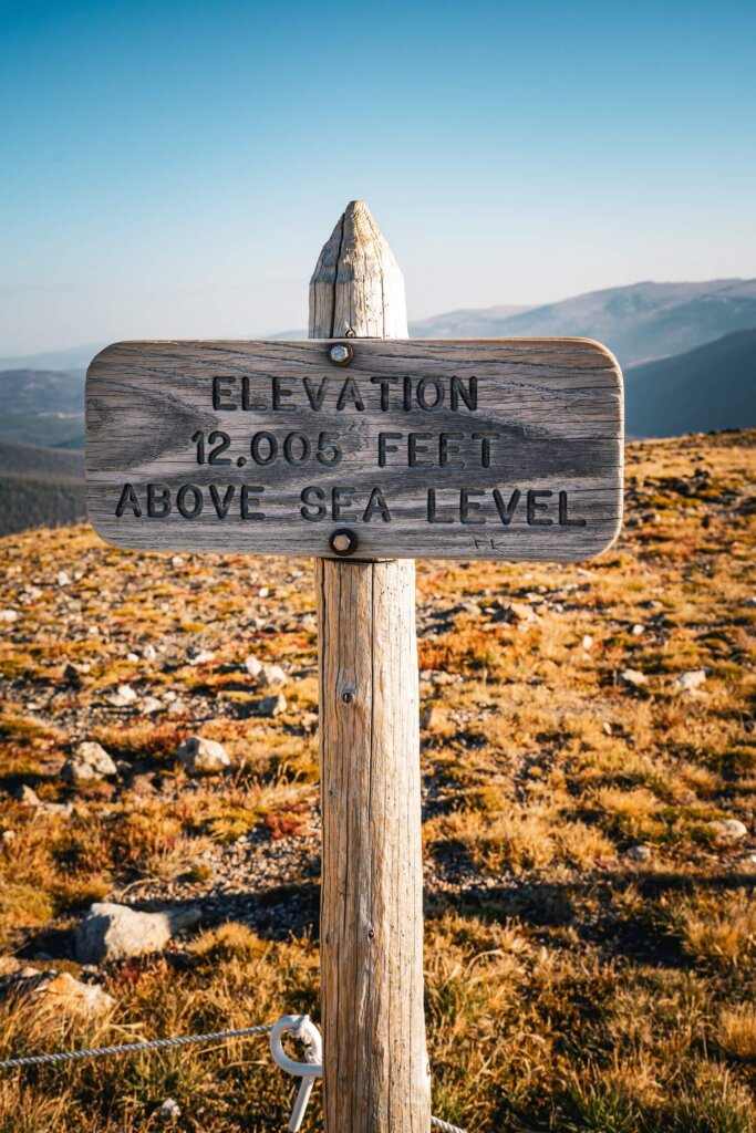 12,000 ft elevation sign at Alpine Visitor Center