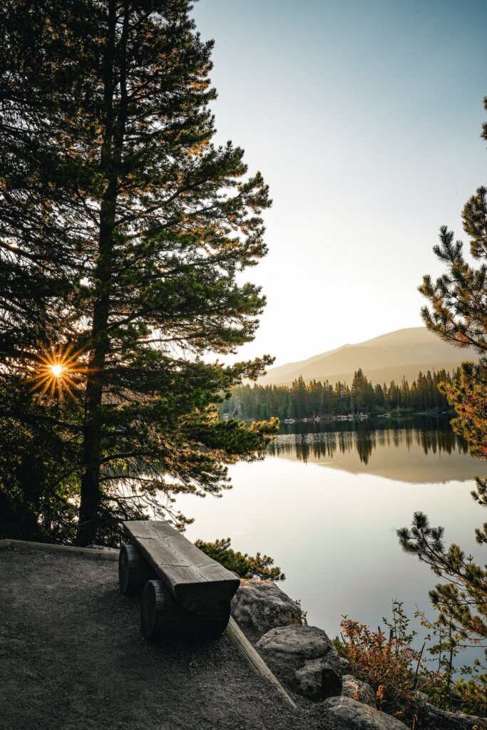 sunrise at Bear Lake Rocky Mountain National Park