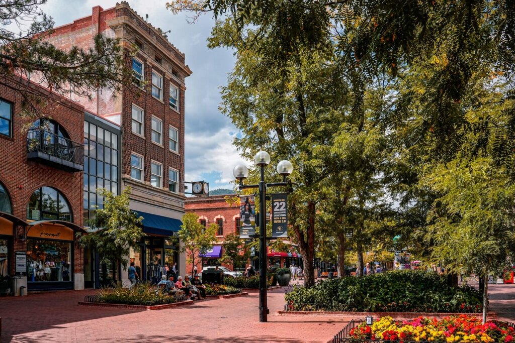 Streets of Boulder in Colorado