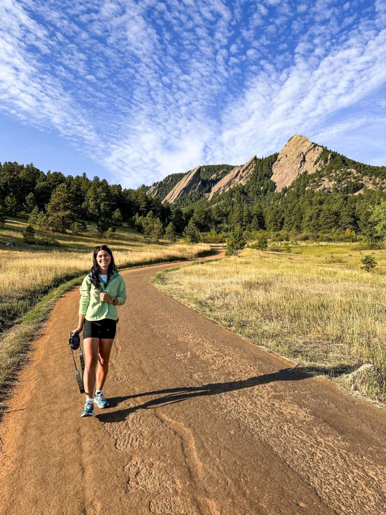 Flatirons Trail near Boulder in Colorado